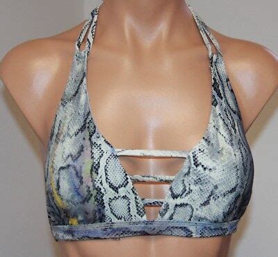 New Rachel Rachel Roy Swimsuit Bikini Top Sz M Rainbow Snake Ebay