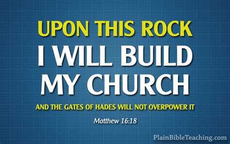 "I Will Build My Church" - Plain Bible Teaching