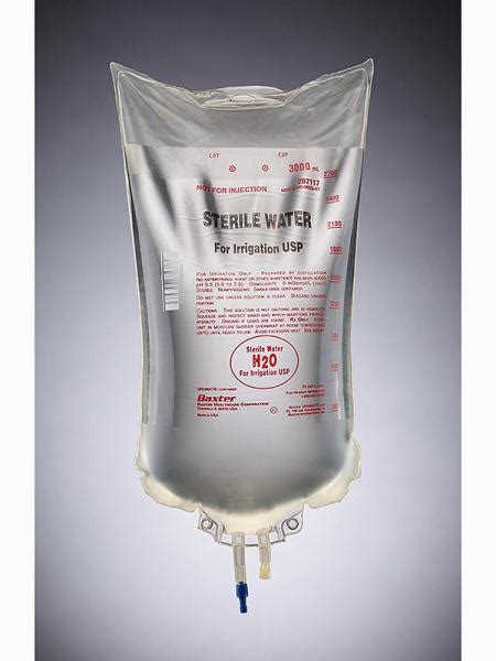 Baxter Sterile Water For Irrigation Usp 3000 Ml Uromatic Container