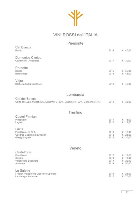 Carta Dei Vini