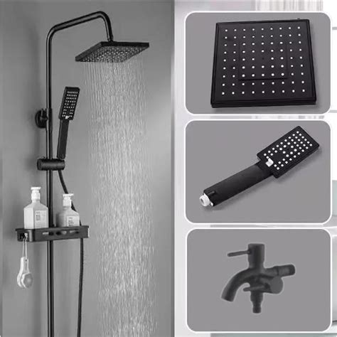 SUN Shower Set In Matte Hot And Cold Stainless Steel Booster