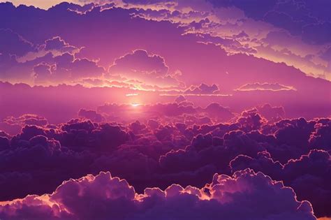 Premium Photo Purple And Pink Clouds Above Ground Sunrise Dramatic Sky