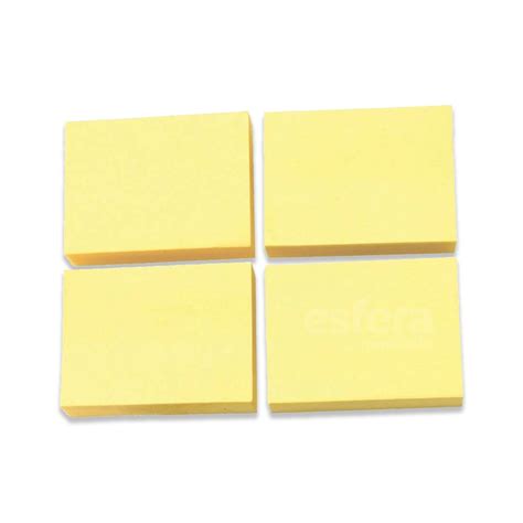 Bloco Adeviso Post It X Mm Blocos Folhas Amarelo M Esfera