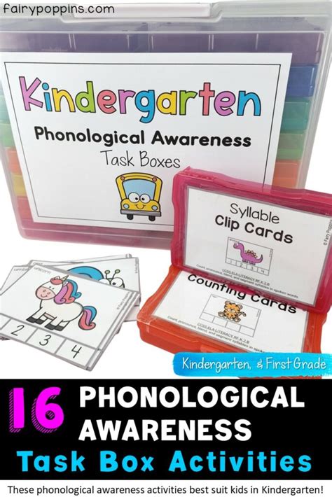 Phonological Awareness Activities For Kindergarten Fairy Poppins