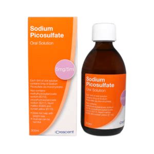 Sodium Picosulfate 5mg 5ml Oral Solution 300ml Crescent Pharma