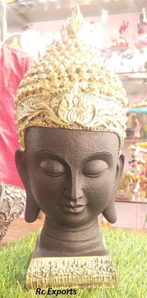 Polyresin Buddha Head Idol Statue For Home Decoroffice Desk Decor At