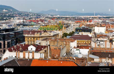 Aerial View Of Budapest Cityscape Hungary Stock Photo Alamy