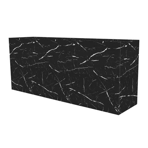 Moderne Bar 8' (Black Marble) | Event Trade Show Furniture Rental