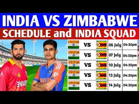 Zimbabwe Vs India Schedule India Tour Of Zimbabwe Ind Vs Zim