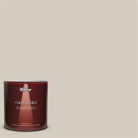 Behr Marquee 1 Qt N220 2 Ashen Tan Matte Interior Paint And Primer