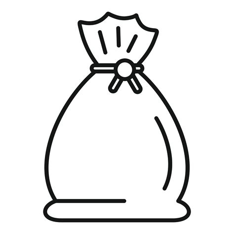 String Sack Icon Outline Style Vector Art At Vecteezy