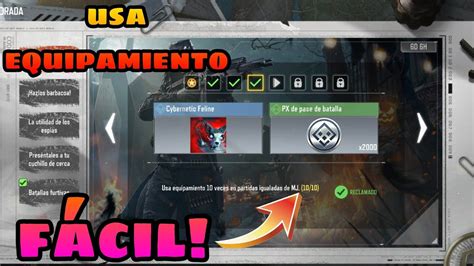 Usa Equipamiento Veces En Partidas Igulas De Mj Call Of Duty Mobile