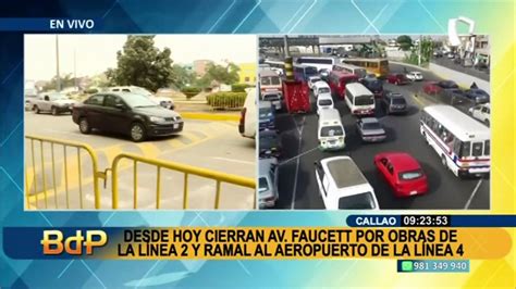 Callao Rutas Alternas Tras El Cierre De La Av Faucett Por Obras De La