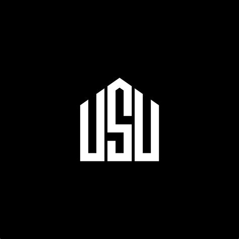 USU letter logo design on BLACK background. USU creative initials ...