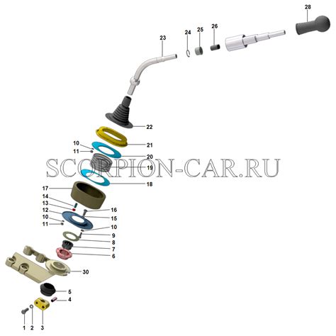 КАМАЗ 65116 Опора рычага переключения передач с рычагом и краном управления