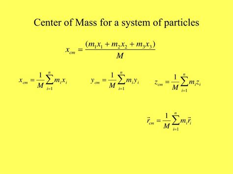 Ppt Lecture 6 Chapter 9 Systems Of Particles Powerpoint Presentation