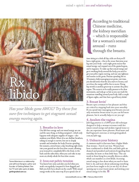 Nature And Health Sex Column Get Your Libido Back February 2016 Getting Naked