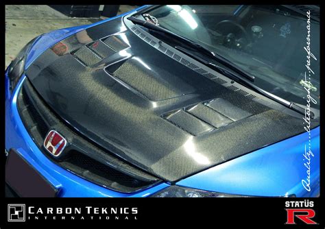 Carbon Fiber Ings Style Front Hood For Civic Fd And Fd R Photo