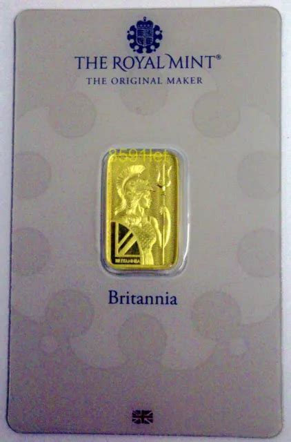 BRITANNIA 5G GOLD Bar Minted 999 9 Fine Gold Bar The Royal Mint NEW