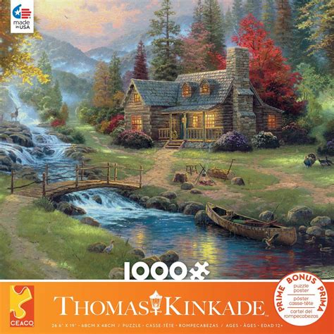 Thomas Kinkade Mountain Paradise Piece Puzzle Thomas Kinkade