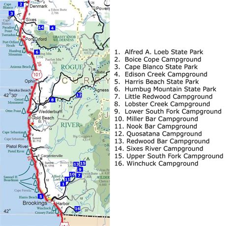 Map Of Oregon And California Coastline Wells Printable Map