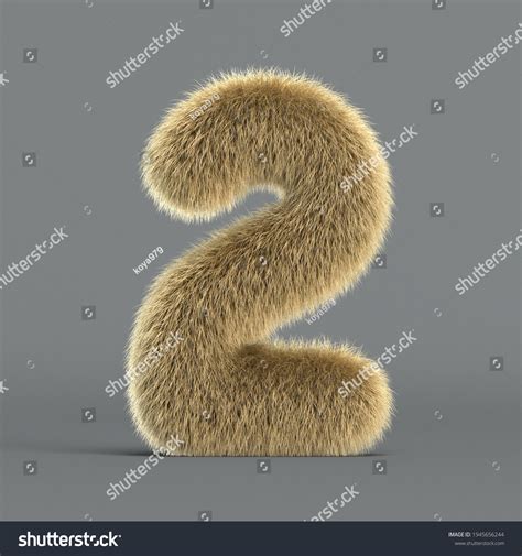 Hairy Font Furry Alphabet 3d Rendering Stock Illustration 1945656244