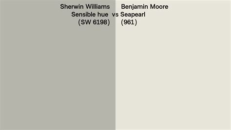 Sherwin Williams Sensible Hue SW 6198 Vs Benjamin Moore Seapearl 961