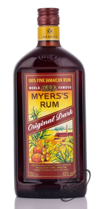 Myers S Original Dark Rum 40 Vol 0 70l Weisshaus Shop