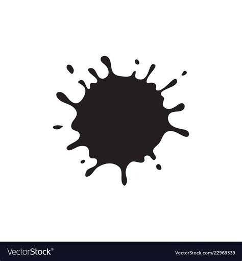 Black ink splash Royalty Free Vector Image - VectorStock