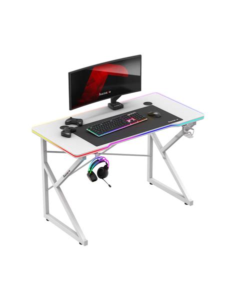 Hero 1.7 RGB White gaming desk