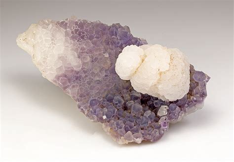 Calcite With Quartz Var Amethyst Minerals For Sale