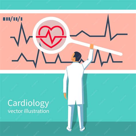 Premium Vector Cardiology Concept Cardiologist Doctor Holds A