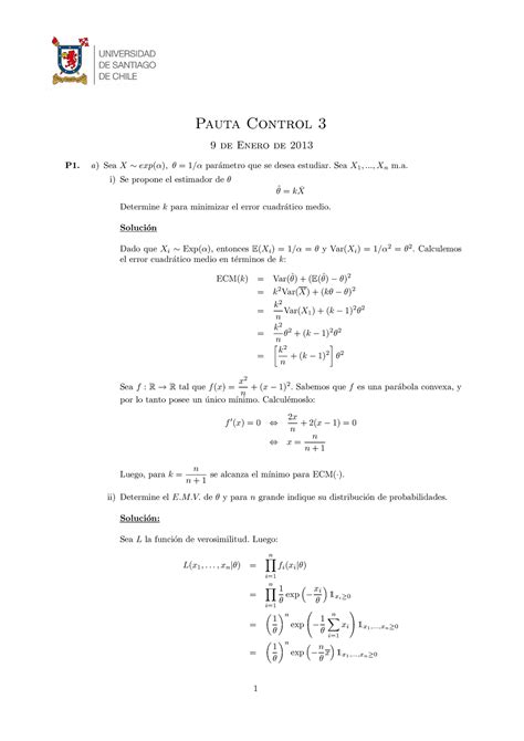 Examen 2013 Preguntas Y Respuestas Pauta Control 3 9 De Enero De