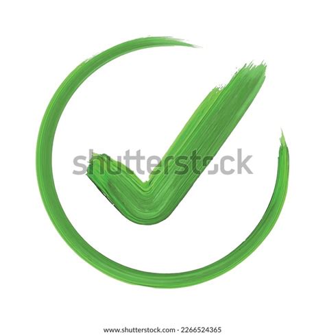 Thick Paint Brush Stroke Check Mark Stock Vector Royalty Free