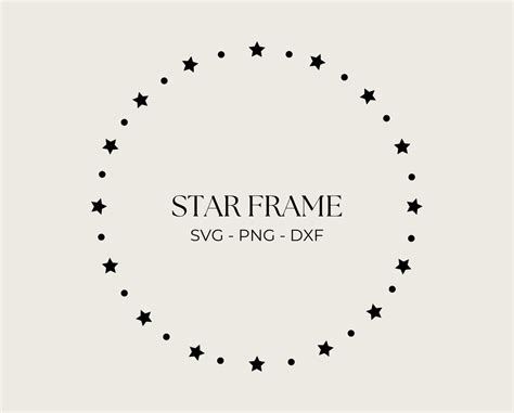 Star Frame SVG, Circle Frame, Sparkle Svg, Commercial Use Included - Etsy