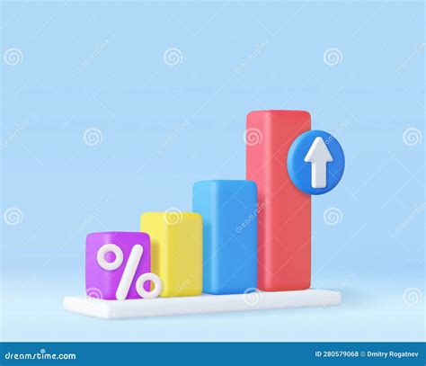 D Business Bar Graph Strategy Concept Stock Vector Illustration Of