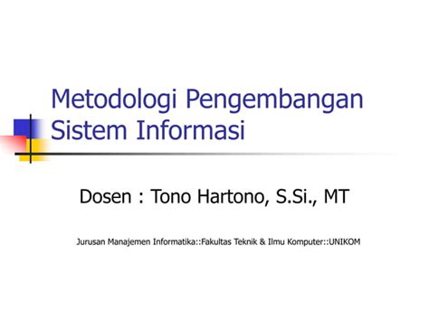 Metodologi Pengembangan Sistem Informasi Ppt