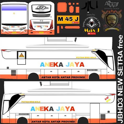 16 Livery BUSSID Aneka Jaya Terbaru Esportsku