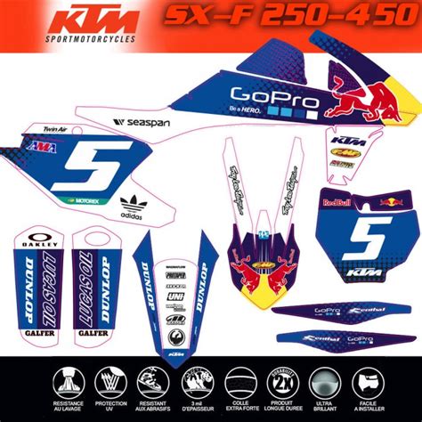 Decografix Propose Un KIT DECO KTM SX SXF 125 250 450 Factory Redbull