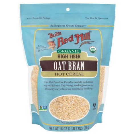 Bob S Red Mill Organic Oat Bran Hot Cereal Oz Fairway