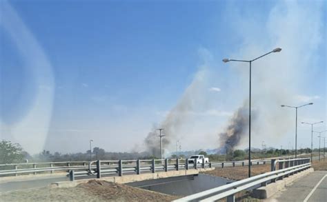 Alarma por incendio de pastizales en Circunvalación Oeste