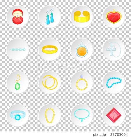 Jewelry Items Icons Set Stock Illustration 28785004 PIXTA