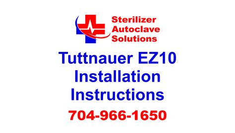 Tuttnauer Ez Installation Instructions Statim Usa Autoclave Sales