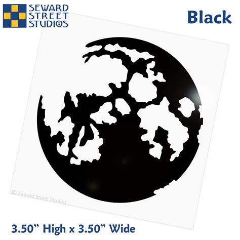 Black Full Moon Vinyl Decal Seward Street Studios