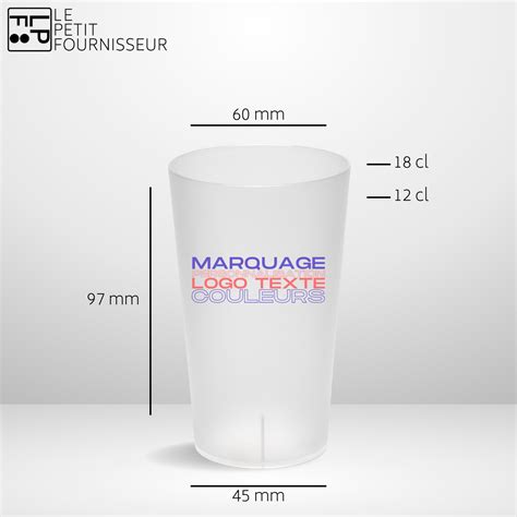 Gobelet Réutilisable Personnalisé 12 18 cl Givré LE PETIT FOURNISSEUR