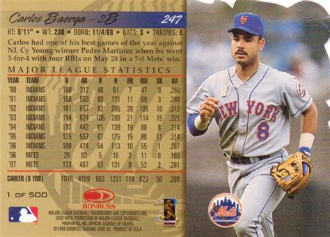 Donruss Press Proofs Gold Carlos Baerga Trading Card Database