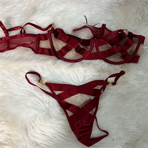 Intimates Sleepwear Burgundy Lingerie Set Poshmark