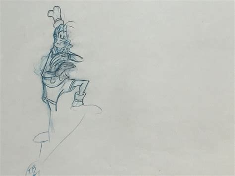 Disney Goofy Animation Production Drawing 1980's Walt Disney Disney ...