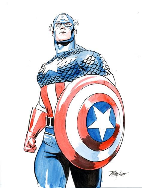 Mike Mayhews Comic Art Shop Mike Mayhew Original Captain America