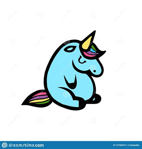 Unicorns Ilustración Del Vector Aislada En El Fondo Blanco Ilustración